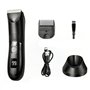 Ohulelks Tondeuse pour Poils Du Corps pour Rechargeable avec Lame en Céramique Rasoir Électrique pour Utilisation Humide/Sèche I