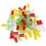 Janasiba Lot de 60 diodes électroluminescentes LED rondes de 5 mm de diamètre CC 3 V
