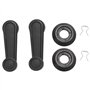 yasoe 2 x Levier/manivelle en Plastique Universel pour fenetre de Voiture Gris