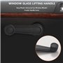 yasoe 2 x Levier/manivelle en Plastique Universel pour fenetre de Voiture Gris