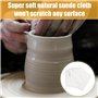 Oladfiop 20 Pièces Chiffons de Chamois, 3,9x3,9 Pouces Outils de Poterie Chamois Chiffon de Nettoyage de Chamois Doux Outils de 