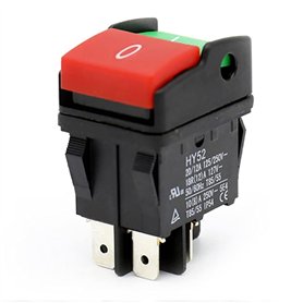 Bonkshire Interrupteur à bouton-poussoir électrique industriel HY52 pour interrupteur mécanique 4 broches avec lumière