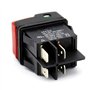Bonkshire Interrupteur à bouton-poussoir électrique industriel HY52 pour interrupteur mécanique 4 broches avec lumière, 125/250 