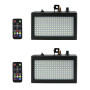 Abledance 2X Lampe Flash Stroboscopique À 180 LEDs Stroboscope de Contrôle Sonore À Distance Portable 35W RGB Vitesse RÉglable p