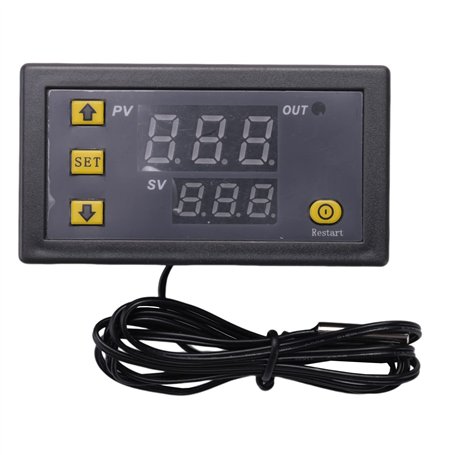 Qusedwey W3230 Ligne de Sonde 20A ContrôLe NuméRique de la TempéRature Affichage à LED Thermostat Instrument de ContrôLe de la C