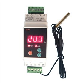 Jasaly Thermostat sur Rail Din avec -40-110 ℃ Sortie Pratique à 2 Voies Du Contrôleur D'Alarme de Température