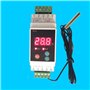Jasaly Thermostat sur Rail Din avec -40-110 ℃ Sortie Pratique à 2 Voies Du Contrôleur D'Alarme de Température, Sortie 7A/250VAC