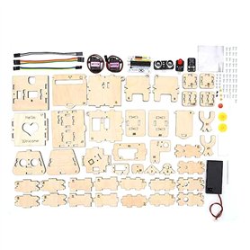 Kznifmk Kit de Robot d'accueil Programmable Double Intelligent et Programmable pour Expériences Scientifiques DIY dans Le Cadre