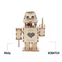 Kznifmk Kit de Robot d'accueil Programmable Double Intelligent et Programmable pour Expériences Scientifiques DIY dans Le Cadre 