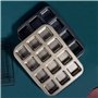 Kznifmk 2X 12 Tasses Carré Mini Pain Hamburger Muffin Moule à Cupcake pour Ménage Antiadhésif Plat de Cuisson Four Plateaux Pâti