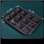 Kznifmk 2X 12 Tasses Carré Mini Pain Hamburger Muffin Moule à Cupcake pour Ménage Antiadhésif Plat de Cuisson Four Plateaux Pâti