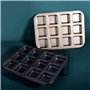 Kznifmk 2X 12 Tasses Carré Mini Pain Hamburger Muffin Moule à Cupcake pour Ménage Antiadhésif Plat de Cuisson Four Plateaux Pâti