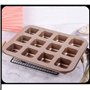 Kznifmk 2X 12 Tasses Carré Mini Pain Hamburger Muffin Moule à Cupcake pour Ménage Antiadhésif Plat de Cuisson Four Plateaux Pâti