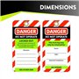 Kznifmk Étiquettes et de Verrouillage Étiquette de Sécurité Rouge Kit de Verrouillage D'Identification Facile Verrous de Verroui