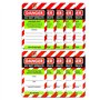 Kznifmk Étiquettes et de Verrouillage Étiquette de Sécurité Rouge Kit de Verrouillage D'Identification Facile Verrous de Verroui