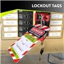 Kznifmk Étiquettes et de Verrouillage Étiquette de Sécurité Rouge Kit de Verrouillage D'Identification Facile Verrous de Verroui