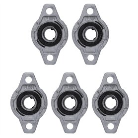 Torribala Lot de 5 blocs de roulement à bride FL001 - Alliage - 12 mm - Auto-alignant
