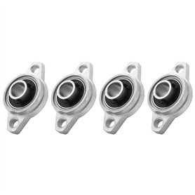 Mocturnity KFL001 Lot de 4 paliers à roulement auto-alignant 12 mm avec palier à bride en alliage de zinc Boîtier de roulement r
