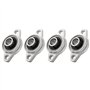 Mocturnity KFL001 Lot de 4 paliers à roulement auto-alignant 12 mm avec palier à bride en alliage de zinc Boîtier de roulement r