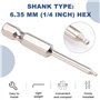 ISKDJBJG Ensemble D'Embouts de Tournevis Hexagonaux à Tête Sphérique Magnétique de 100 mm de Long avec Tige Hexagonale de 1/4 Po