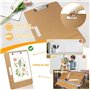 Presse-Papiers Portable 46 X 36 cm avec Clip Robuste et Élastiques pour Salle de Classe