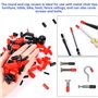 Asyduey 200 PCS Bouchon à Vis Flexible Filetage Boulon Protecteur Capuchons Couvre Bouchons à Vis en Plastique Noir Rouge en 9 T