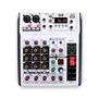Tuesoa Mélangeur Audio Numérique Professionnel à 4 Canaux pour Console de Mixage Sonore Stéréo