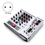 Tuesoa Mélangeur Audio Numérique Professionnel à 4 Canaux pour Console de Mixage Sonore Stéréo, pour DJ, Enregistrement Karaoké,