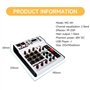 Tuesoa Mélangeur Audio Numérique Professionnel à 4 Canaux pour Console de Mixage Sonore Stéréo, pour DJ, Enregistrement Karaoké,