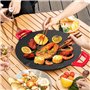 Tuesoa Plancha Électrique sans Fumée pour Grillades et Barbecue, avec Plaques de Cuisson Antiadhésives, pour Pancakes et Crêpes,