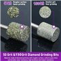 ISKDJBJG Ensemble de Sculpture sur Pierre, Mèches de Meulage Diamantées Compatibles avec pour, Grain 50, Kit de Polissage 24 Piè