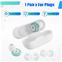 Nettoppo Bouchons d'oreilles de Sommeil pour Réduire Le Bruit du Sommeil, Bouchons d'oreilles Réutilisables Antibruit pour la Pr