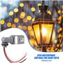 Yominerr Lot de 2 Capteurs Photoélectriques D'Extérieur à Pivotant avec Tige, Capteur Photoélectrique pour Éclairage Extérieur