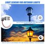 Yominerr Lot de 2 Capteurs Photoélectriques D'Extérieur à Pivotant avec Tige, Capteur Photoélectrique pour Éclairage Extérieur