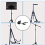 Bnnlqpsttg Crochet de Suspension pour Violon pour Microphone ou Pupitre de Partition Support Sécurisé pour Violon et Alto à ou L