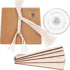 Feriany Kit de macramé à faire soi-même avec planche en macramé et épingles - Outil de macramé - Accessoires pour macramé