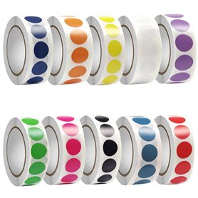 Mocturnity Lot de 10 000 autocollants à pois colorés