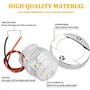 Cpolebev 4 PièCes SéRies LumièRes IntéRieures de Bateau, LumièRe de Courtoisie de Pont de Bateau à LED 12 V 3 Pouces Rond Blanc 