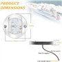 Cpolebev 4 PièCes SéRies LumièRes IntéRieures de Bateau, LumièRe de Courtoisie de Pont de Bateau à LED 12 V 3 Pouces Rond Blanc 
