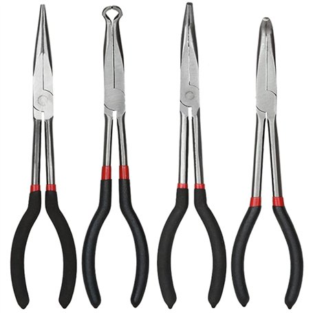 Steowsey Pinces Pinces en Acier Accessoires les Pinces à Bec Effilé de 11 Pouces de Long Comprennent des Pinces Droites