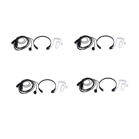 Aonukpdy 4X ÉCouteur Micro-Casque de Vibration de Gorge pour Radio Bidirectionnelle Uv-5R Uv-82 UV-B6-888S