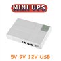 Ptdfjspt 1 Pcs Alimentation Sans Coupure 5V 9V 12V Alimentation Sans Interruption USB 10400MAh Batterie de Secours pour Routeur 
