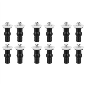 Aonukpdy Lot de 12 Vis de Siège de Toilette Charnières de Siège de Toilette Boulon Expansible écrous Supérieurs en Caoutchouc Fi