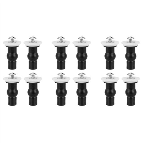 Aonukpdy Lot de 12 Vis de Siège de Toilette Charnières de Siège de Toilette Boulon Expansible écrous Supérieurs en Caoutchouc Fi