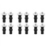 Aonukpdy Lot de 12 Vis de Siège de Toilette Charnières de Siège de Toilette Boulon Expansible écrous Supérieurs en Caoutchouc Fi