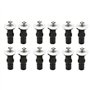 Siege de Toilette Fixation des Vis de Fixation Superieure 6 Paires Universelles en Caoutchouc Expansible Ecrous A Goujon Trou Bo