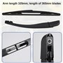 Goufride Balais + Bras Essuie Glace Lame Noir pour Lunette Arriere de Voiture 307 SW/Estate de 2000 Une 2008