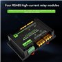 Eorleya Module de Relais 4 Canaux sur Rail DIN, Protocole Modbus RTU, RS485, Relais Haute Intensité, Variété de Modules de Prote