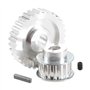 Nettoppo 2Pcs MéTal Synchrone Poulie Pignon Moteur Courroie Pignon de Roue S Cj0618 Mini Tour Engrenages