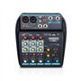 Vocdikficy Console de Mixage Audio USB Professionnelle 4 Voies avec Bluetooth